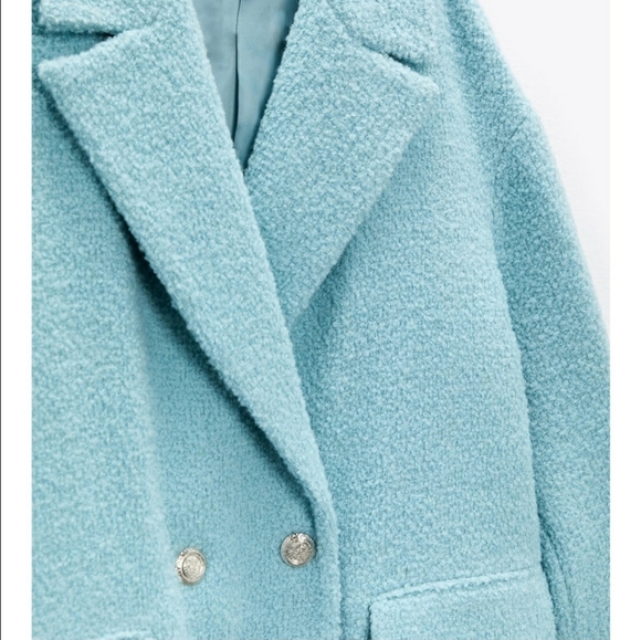 Zara Wool Coat -Limited edition Sky Blue 8357-477 . Bloggers Favorit - Picture 10 of 16